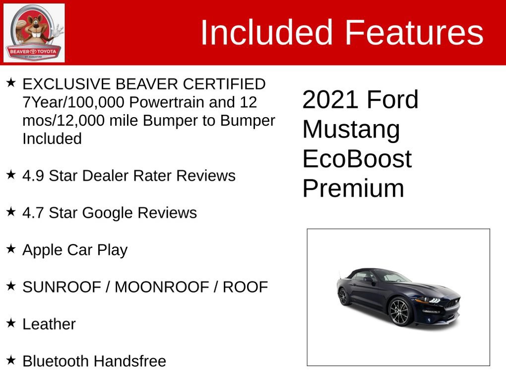 Used 2021 Ford Mustang Premium w/ Equipment Group 201A RWD image 4