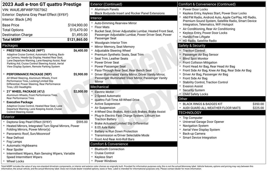 Used 2023 Audi e-tron GT Prestige w/ Prestige Package image 22