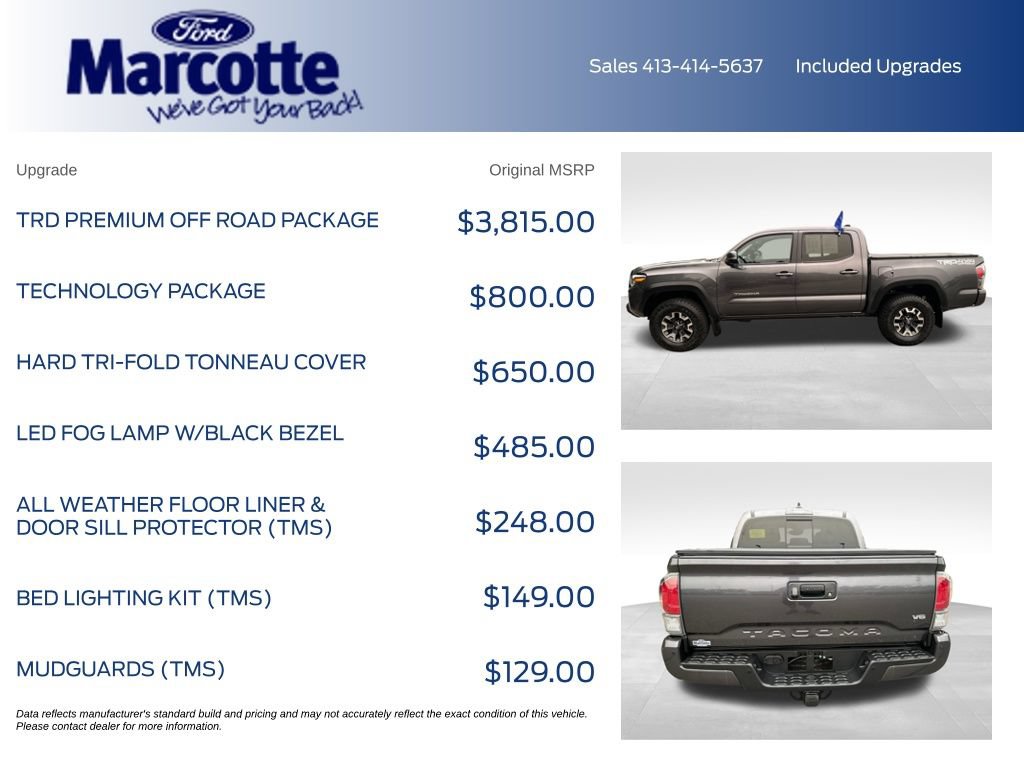Used 2021 Toyota Tacoma TRD Off-Road w/ TRD Premium Off Road Package AWD/4WD image 5