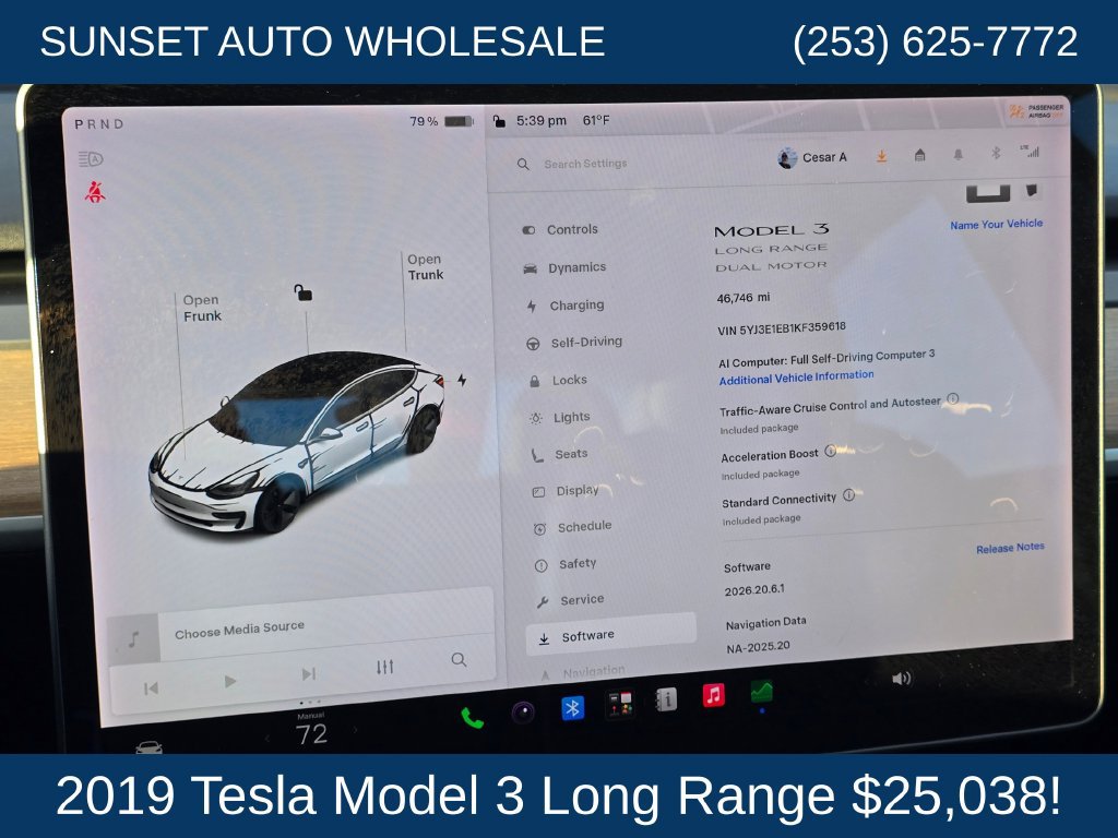 Used 2019 Tesla Model 3 Long Range AWD/4WD image 33