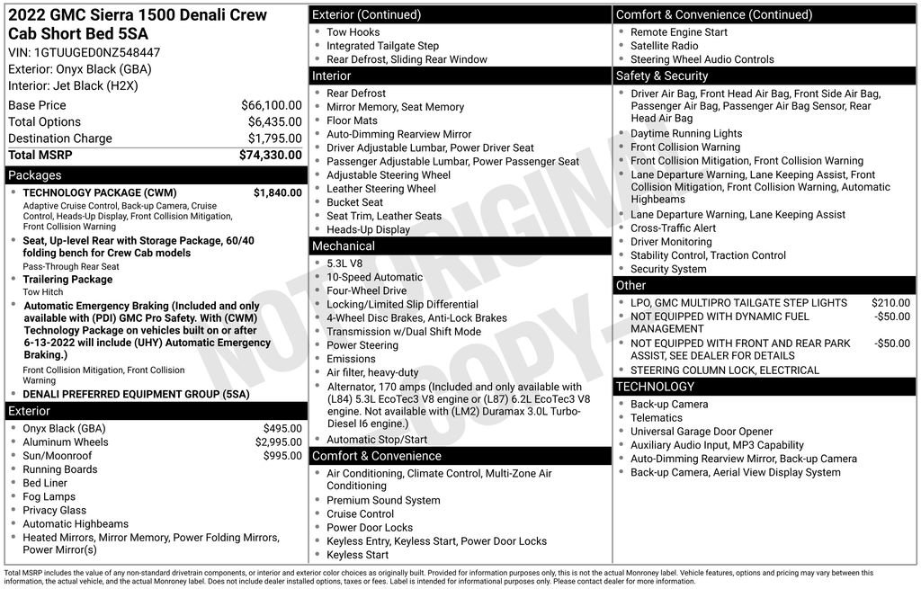 Used 2022 GMC Sierra 1500 Denali w/ Technology Package AWD/4WD image 8