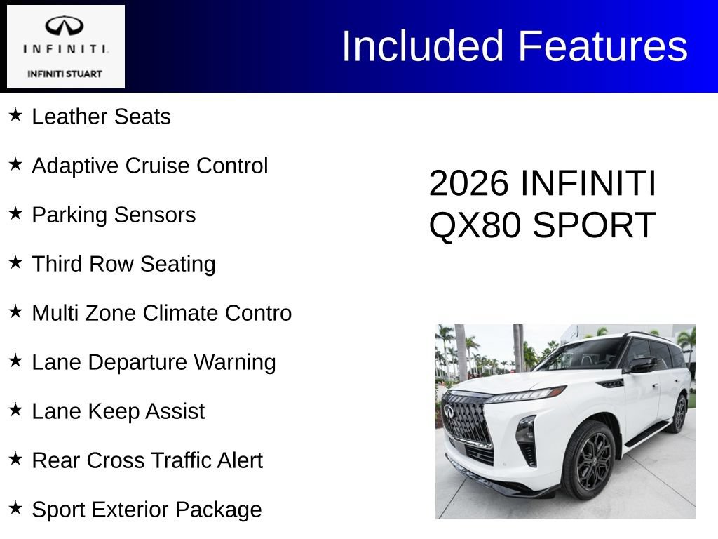 Certified 2026 INFINITI QX80 4WD w/ Sport Exterior Package image 4