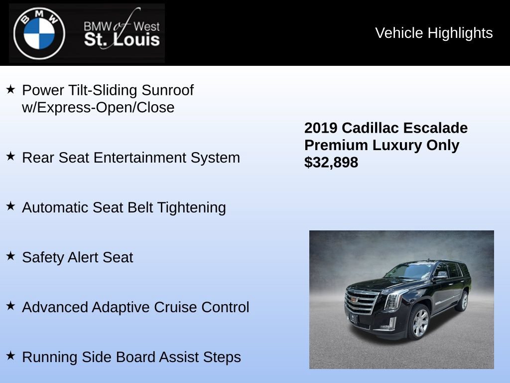 Used 2019 Cadillac Escalade Premium Luxury AWD/4WD image 16