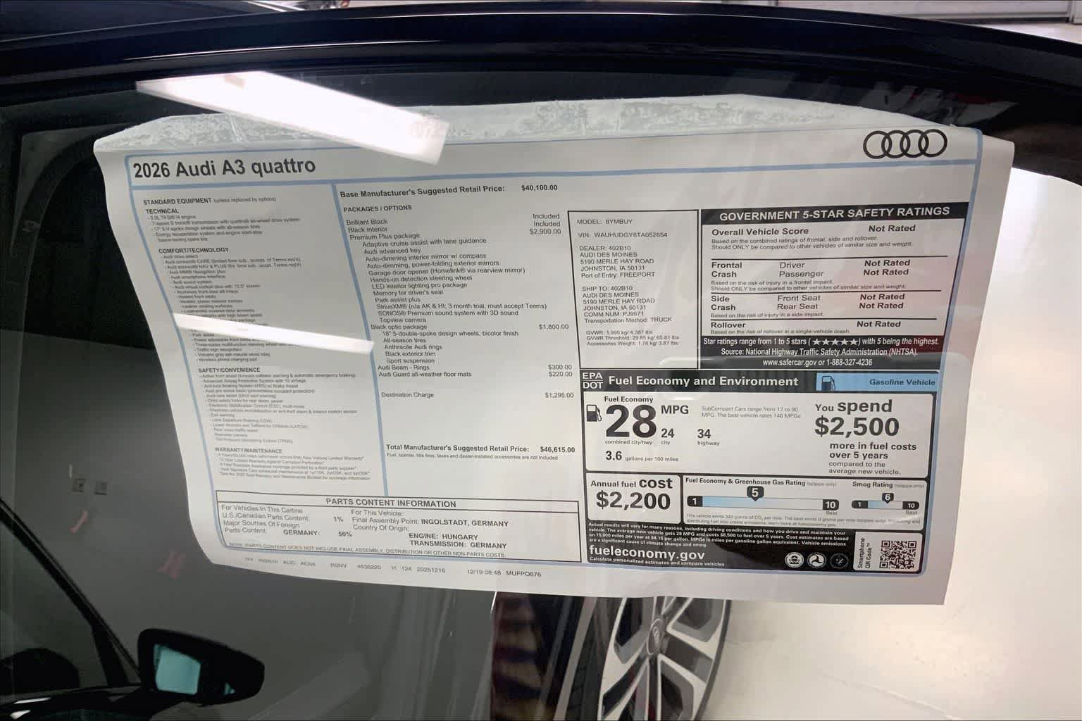 New 2026 Audi A3 2.0T Premium Plus AWD/4WD image 22