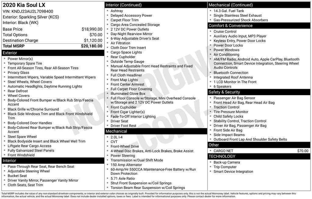 Used 2020 Kia Soul LX image 5