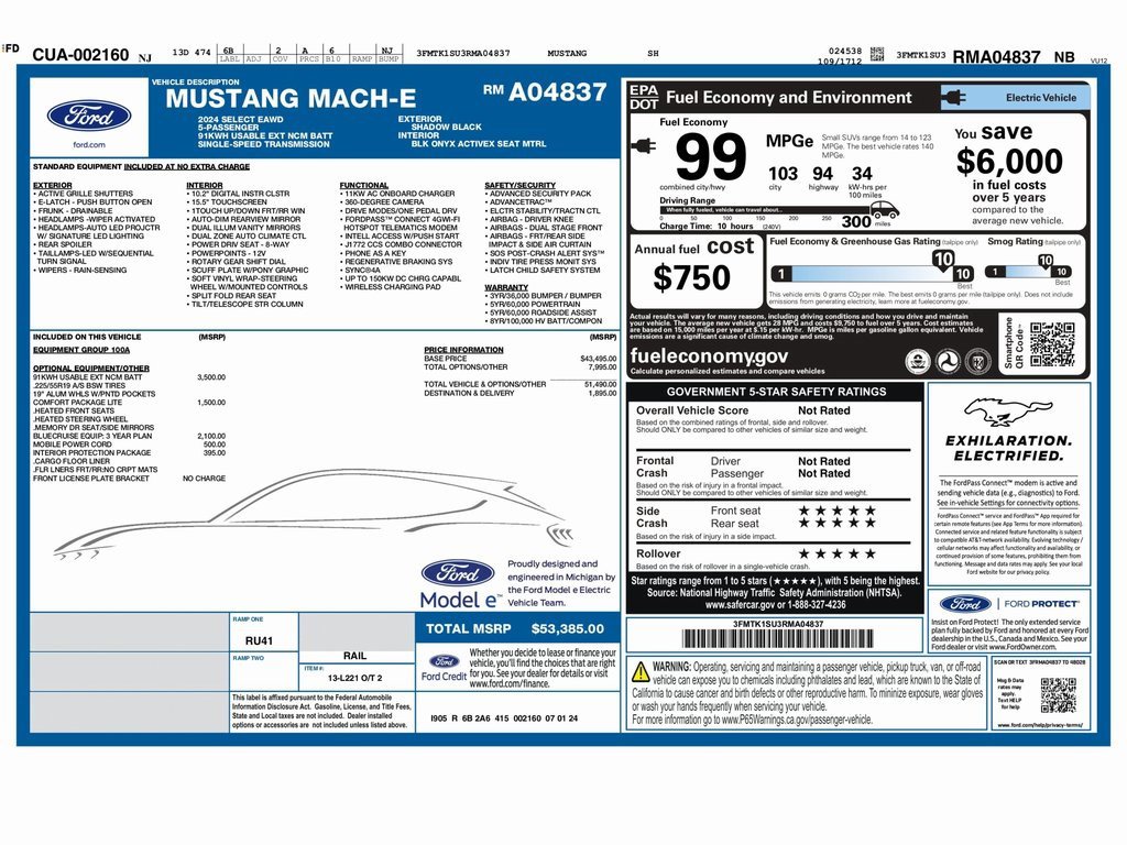 Used 2024 Ford Mustang Mach-E Select w/ Comfort Package Lite image 2