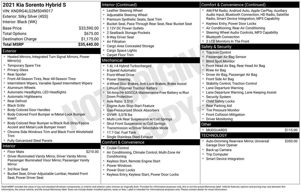 Used 2021 Kia Sorento S FWD image 19