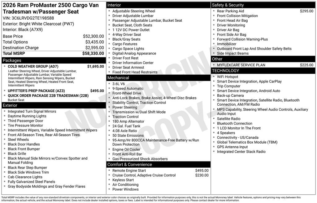 New 2026 RAM ProMaster 2500 w/ Cold Weather Group FWD image 37