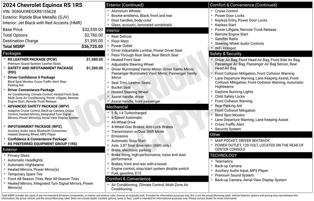Certified 2024 Chevrolet Equinox RS w/ RS Leather Package image 39