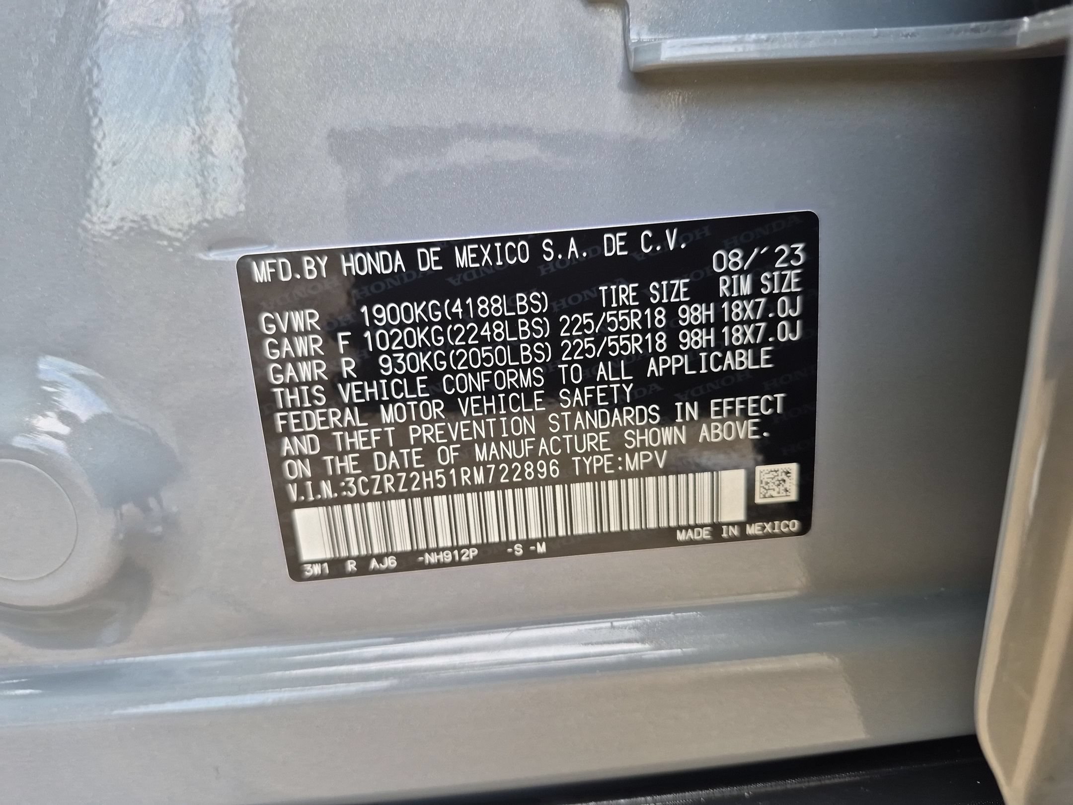 Certified 2024 Honda HR-V Sport image 33