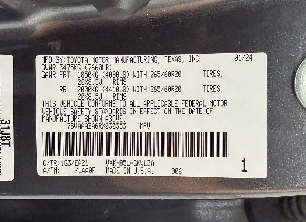 Used 2024 Toyota Sequoia Limited w/ TRD Off-Road Package AWD/4WD image 15