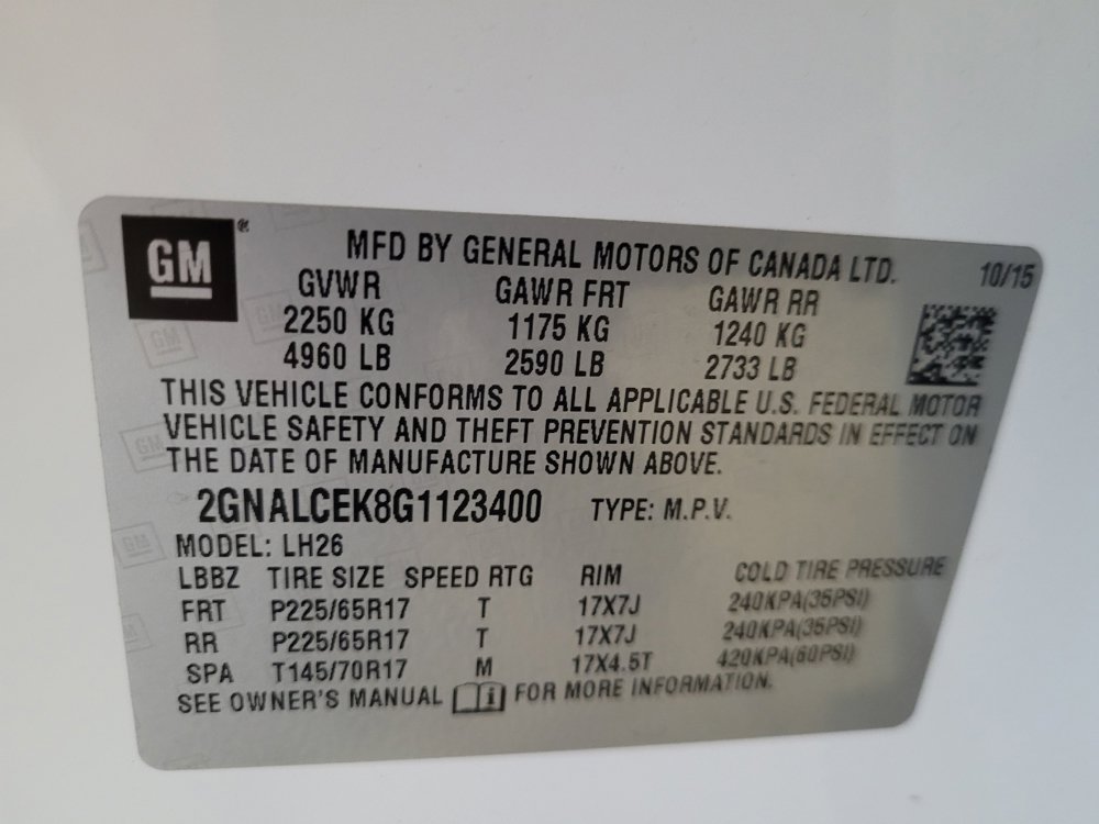 Used 2016 Chevrolet Equinox LT w/ Convenience Package FWD image 33
