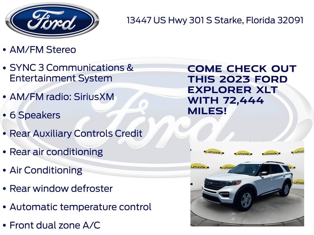Certified 2023 Ford Explorer XLT w/ Equipment Group 202A RWD image 20