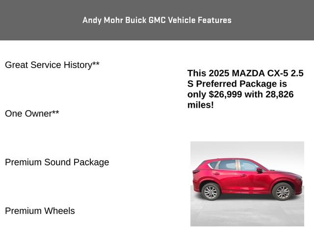 Used 2025 MAZDA CX-5 AWD 2.5 S w/ Preferred Package image 8
