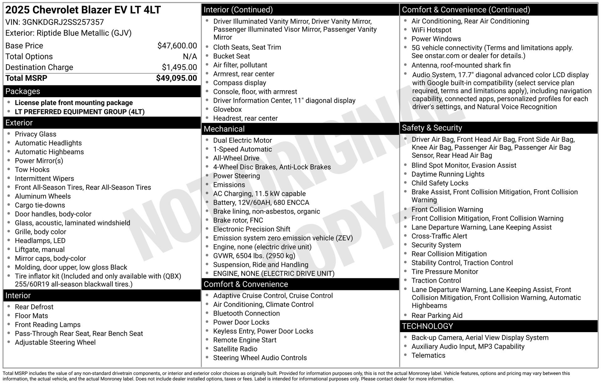 New 2025 Chevrolet Blazer EV LT AWD/4WD image 3