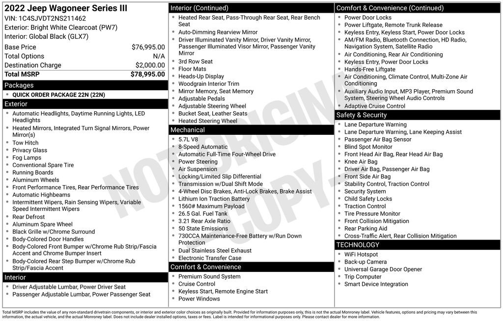 Used 2022 Jeep Wagoneer Series III image 15