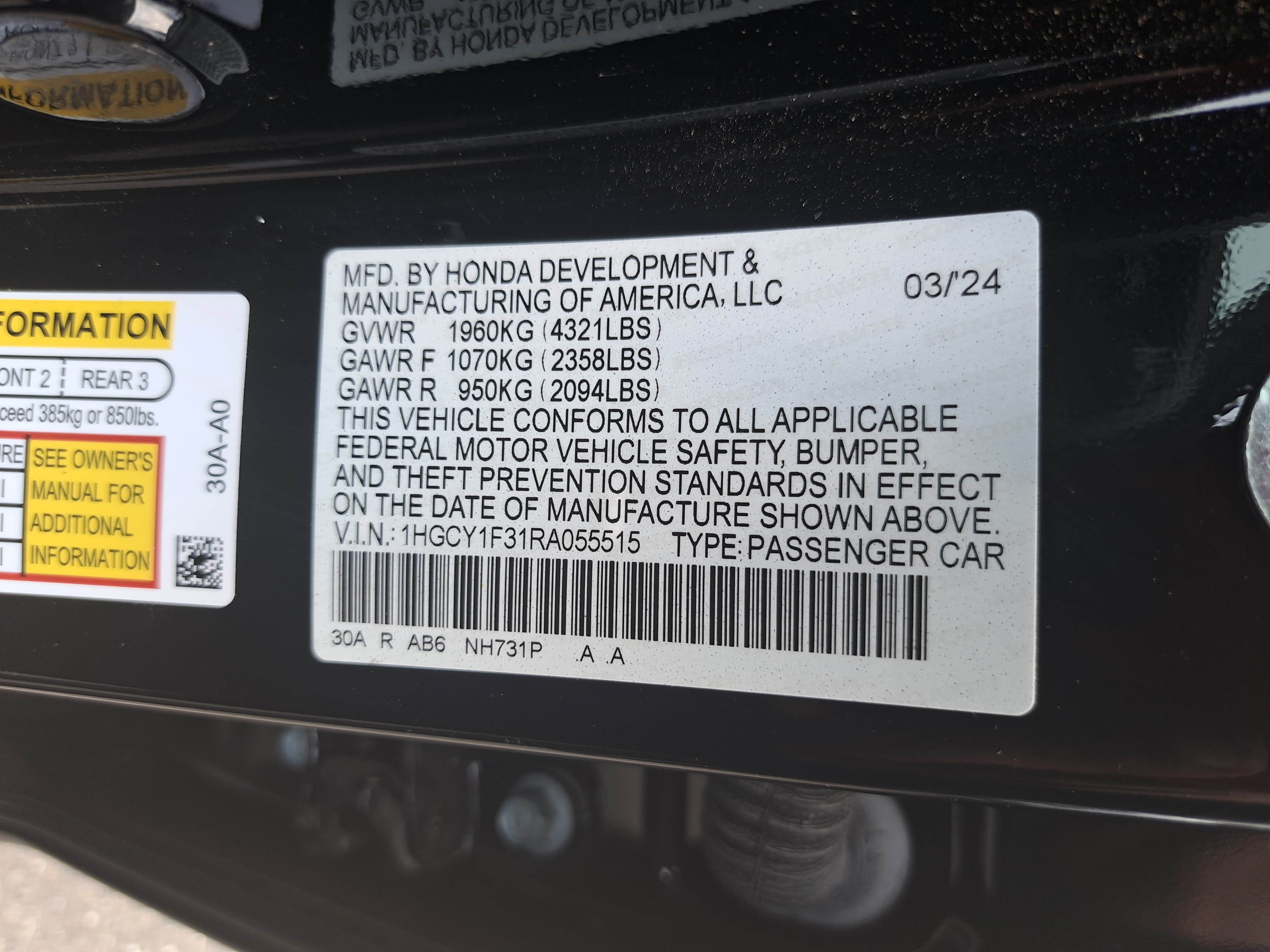 Used 2024 Honda Accord EX image 32