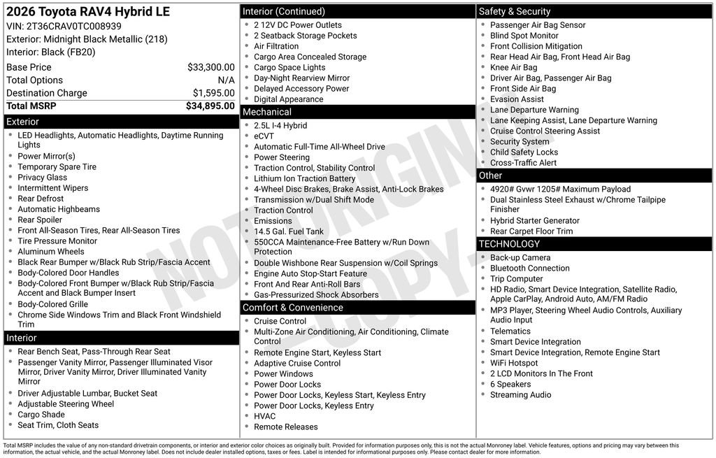 Certified 2026 Toyota RAV4 LE AWD/4WD image 3