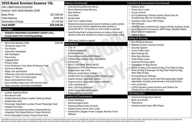 Used 2020 Buick Envision Essence image 13