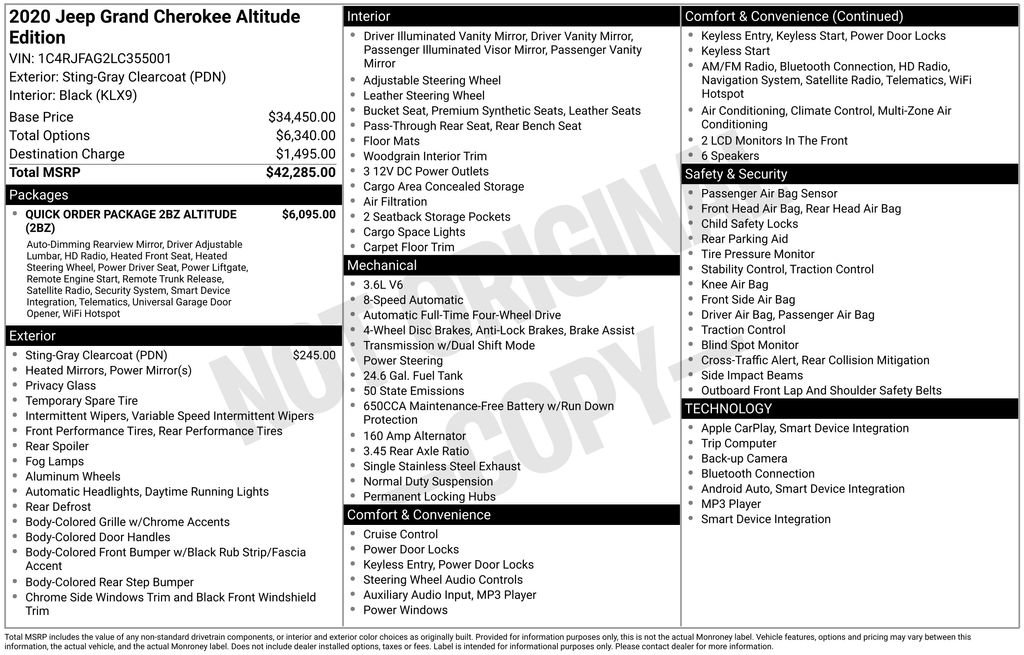 Used 2020 Jeep Grand Cherokee Altitude image 12