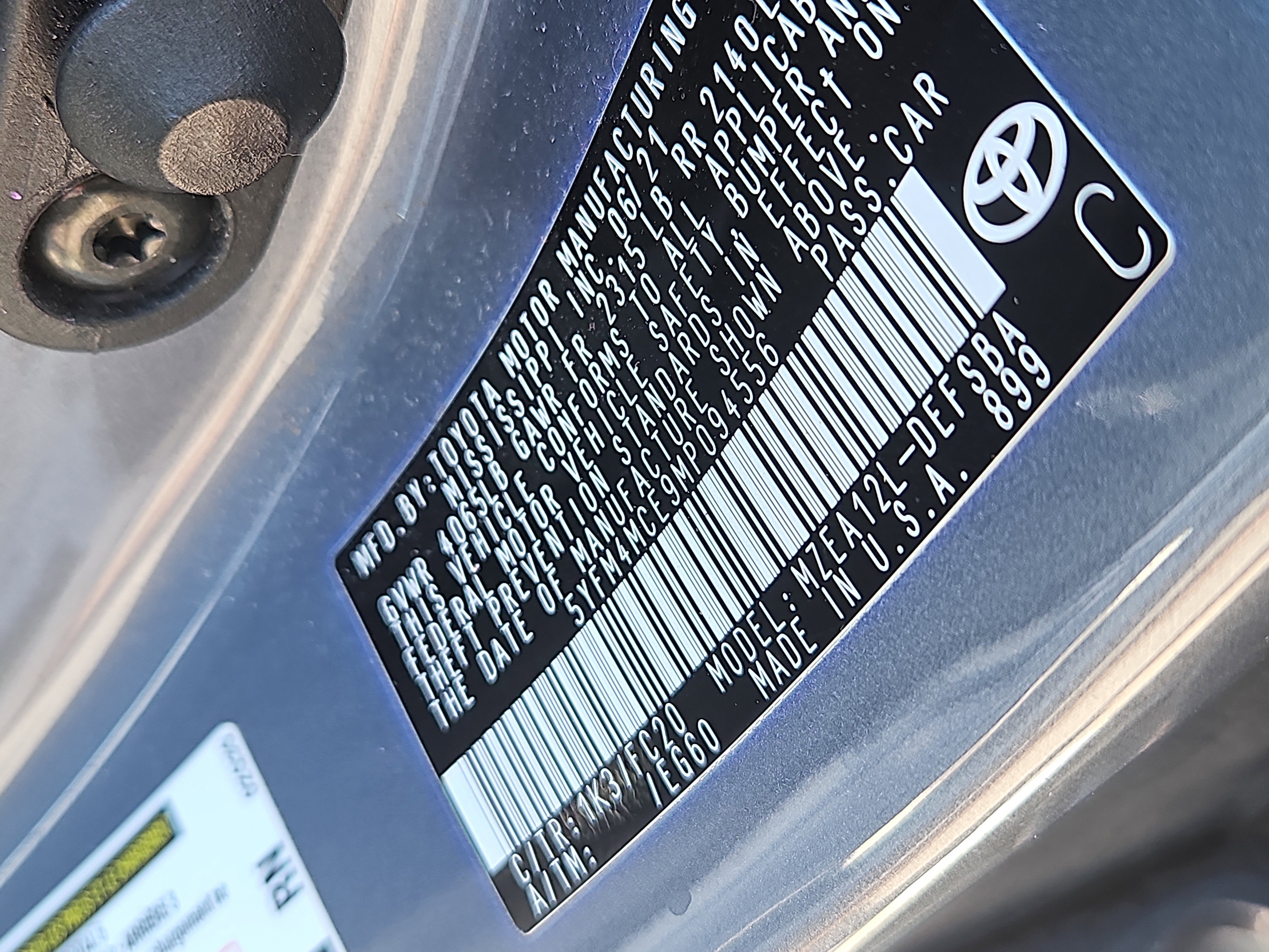 Used 2021 Toyota Corolla SE FWD image 7