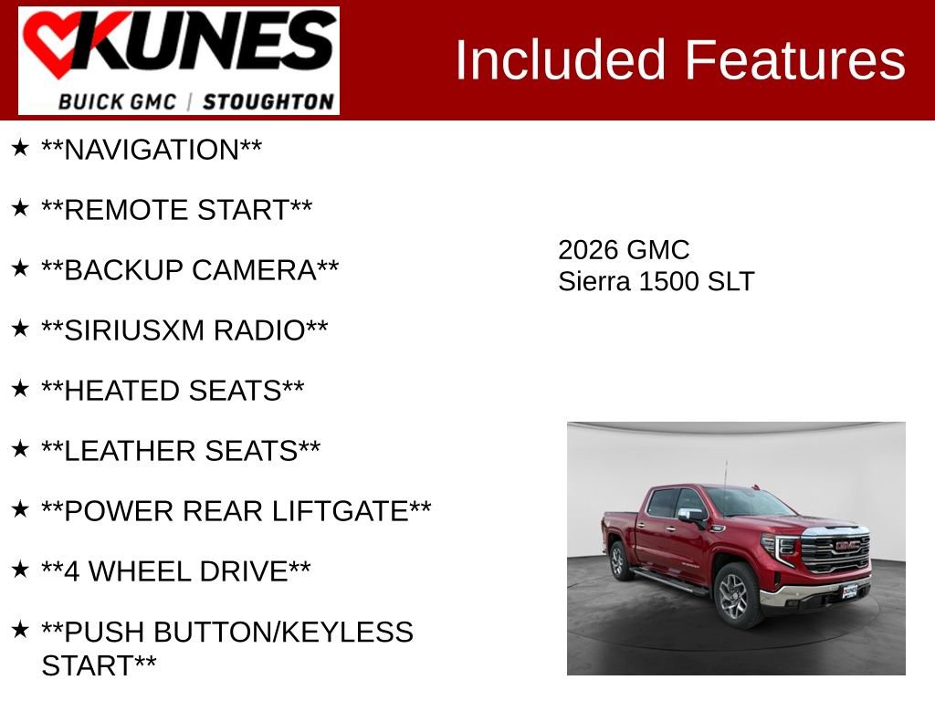 Used 2026 GMC Sierra 1500 SLT w/ SLT Premium Plus Package AWD/4WD image 2