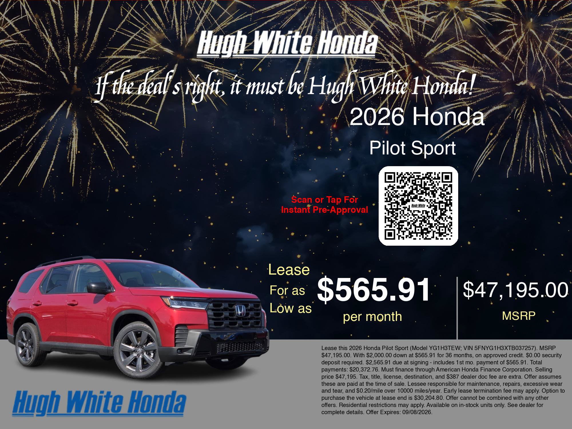 New 2026 Honda Pilot Sport image 3