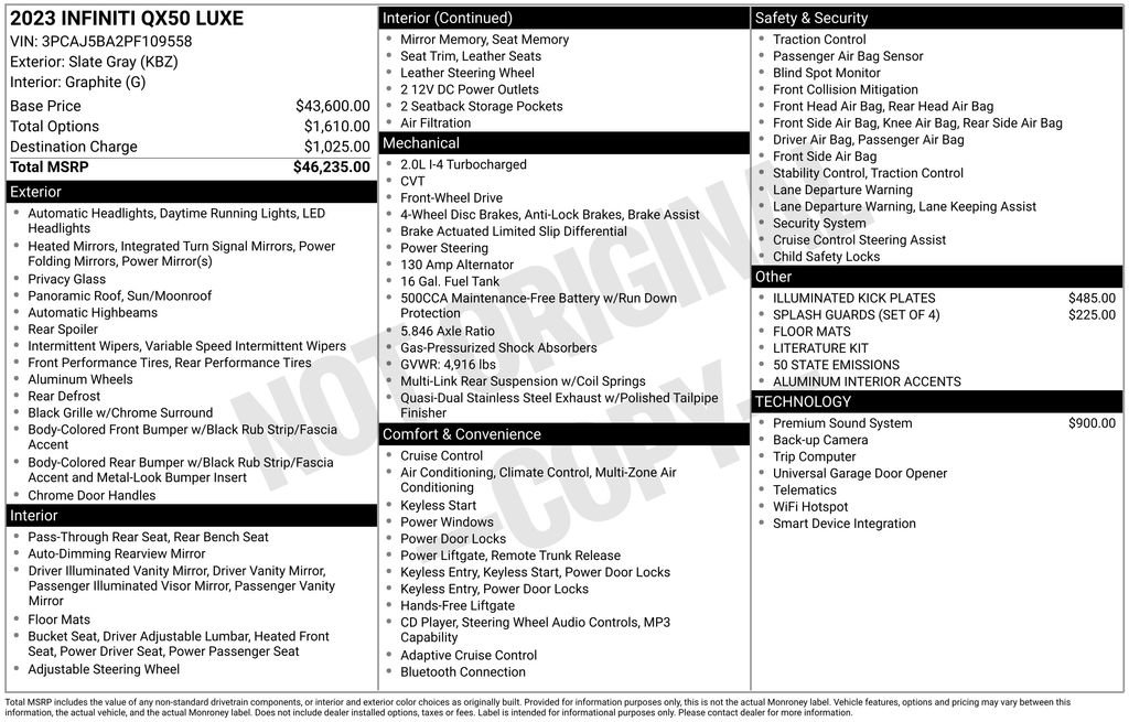 Used 2023 INFINITI QX50 Luxe image 30