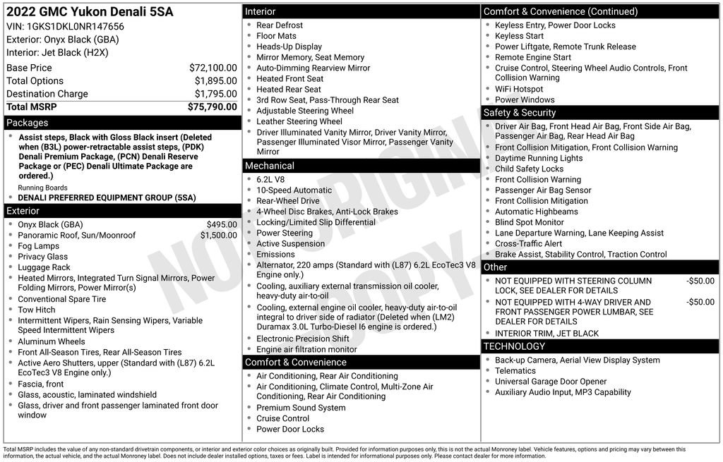 Used 2022 GMC Yukon Denali image 38