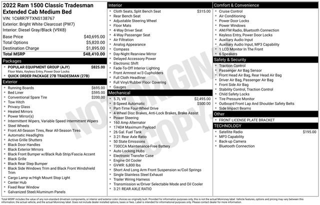 Used 2022 RAM 1500 Tradesman w/ Popular Equipment Group AWD/4WD image 32