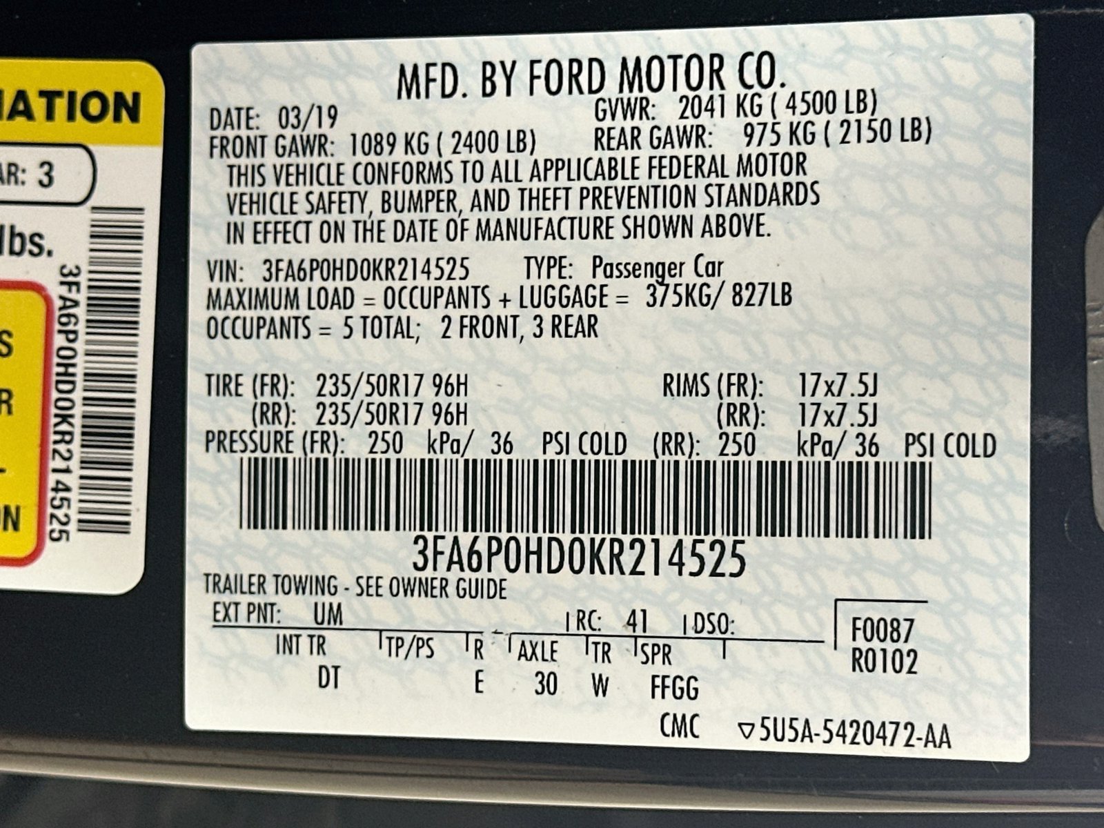 Used 2019 Ford Fusion SE FWD image 48