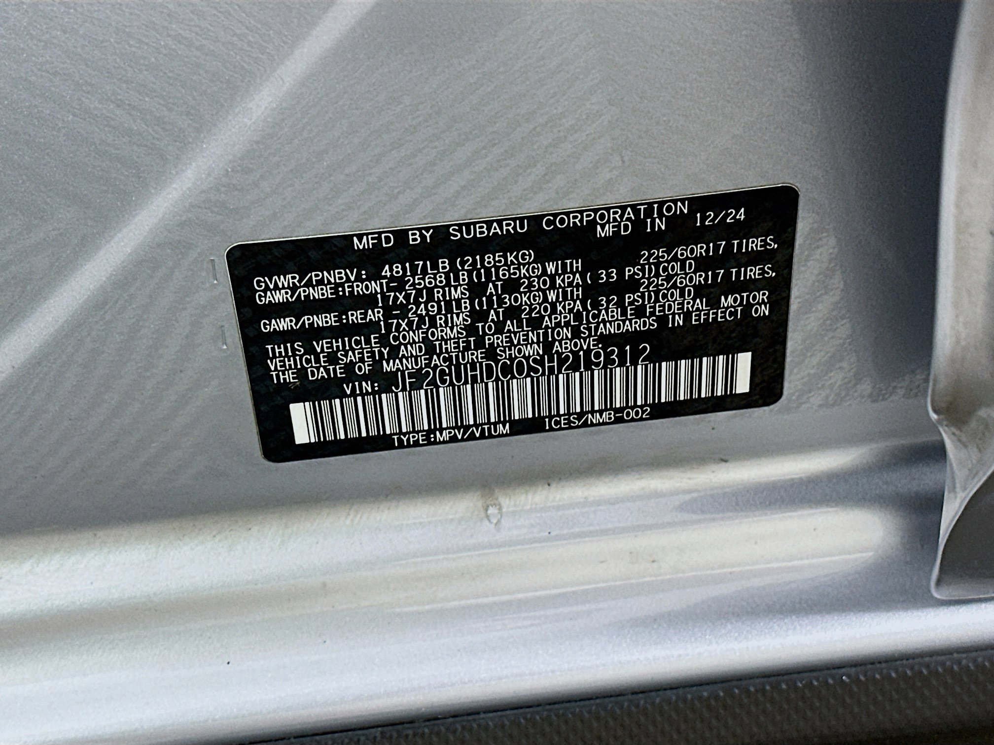 Used 2025 Subaru Crosstrek 2.0i Premium AWD/4WD image 12