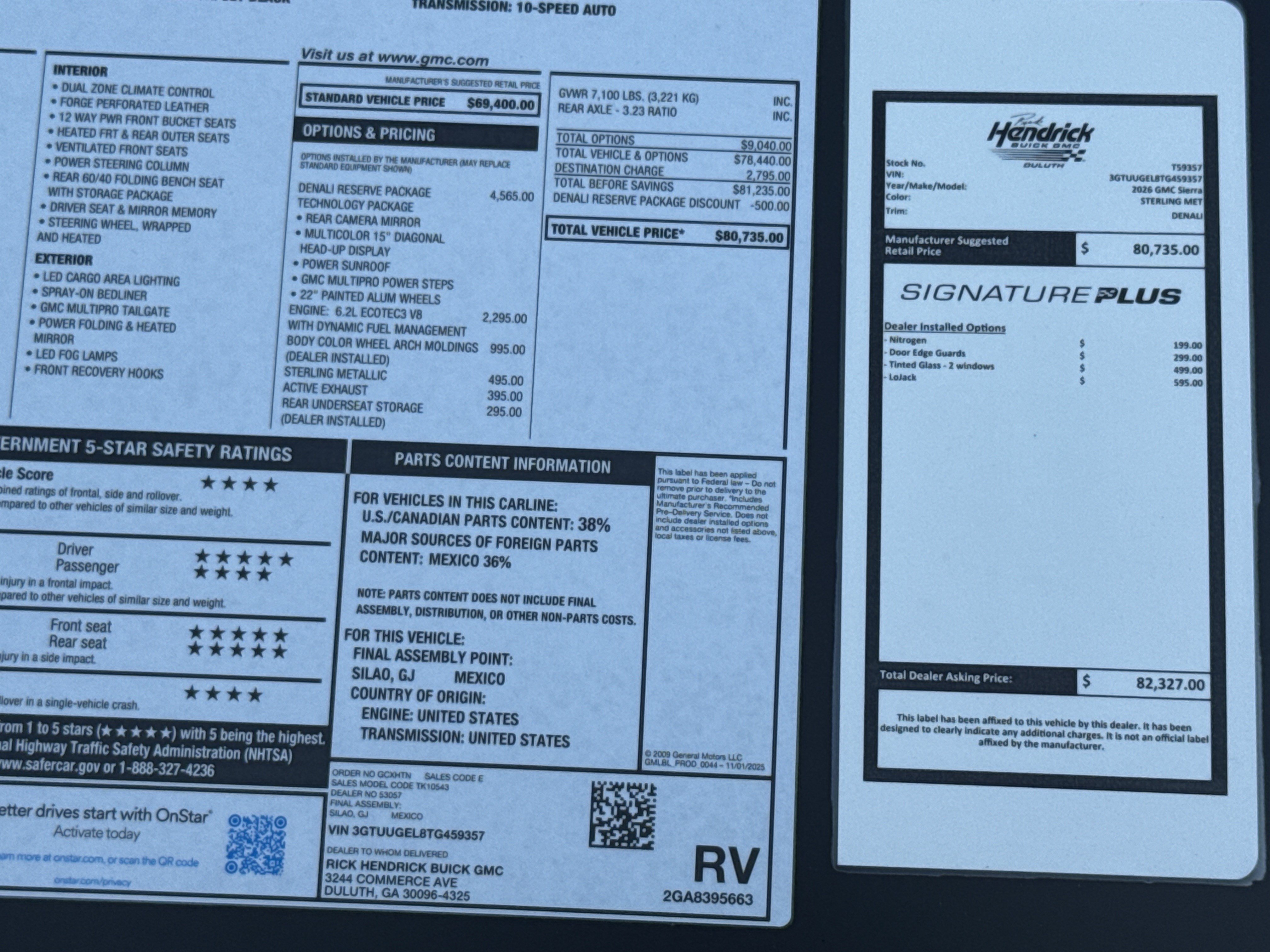 New 2026 GMC Sierra 1500 Denali w/ Denali Reserve Package AWD/4WD image 38