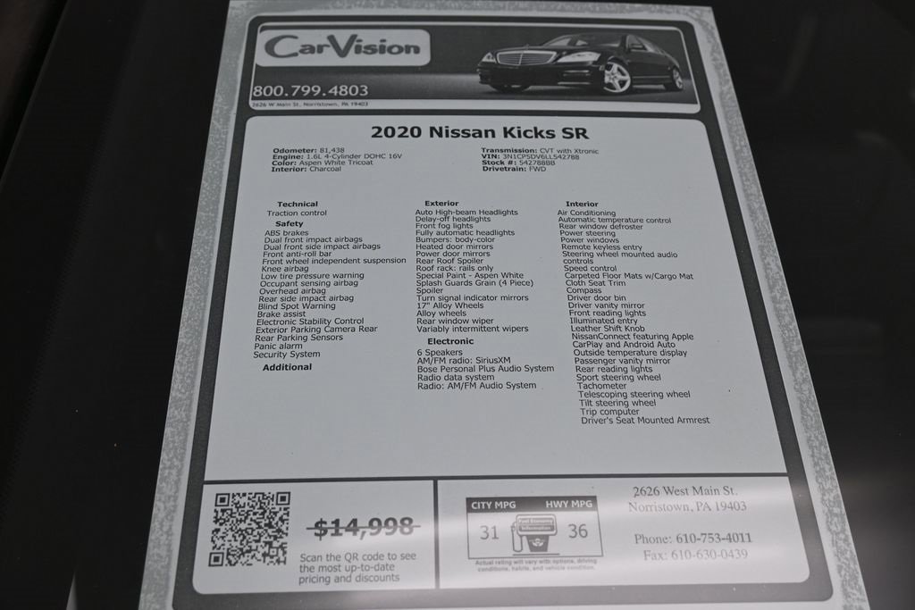 Used 2020 Nissan Kicks SR w/ SR Premium Package image 35