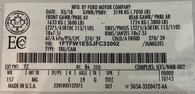 Used 2018 Ford F150 XLT w/ Equipment Group 302A Luxury AWD/4WD image 60