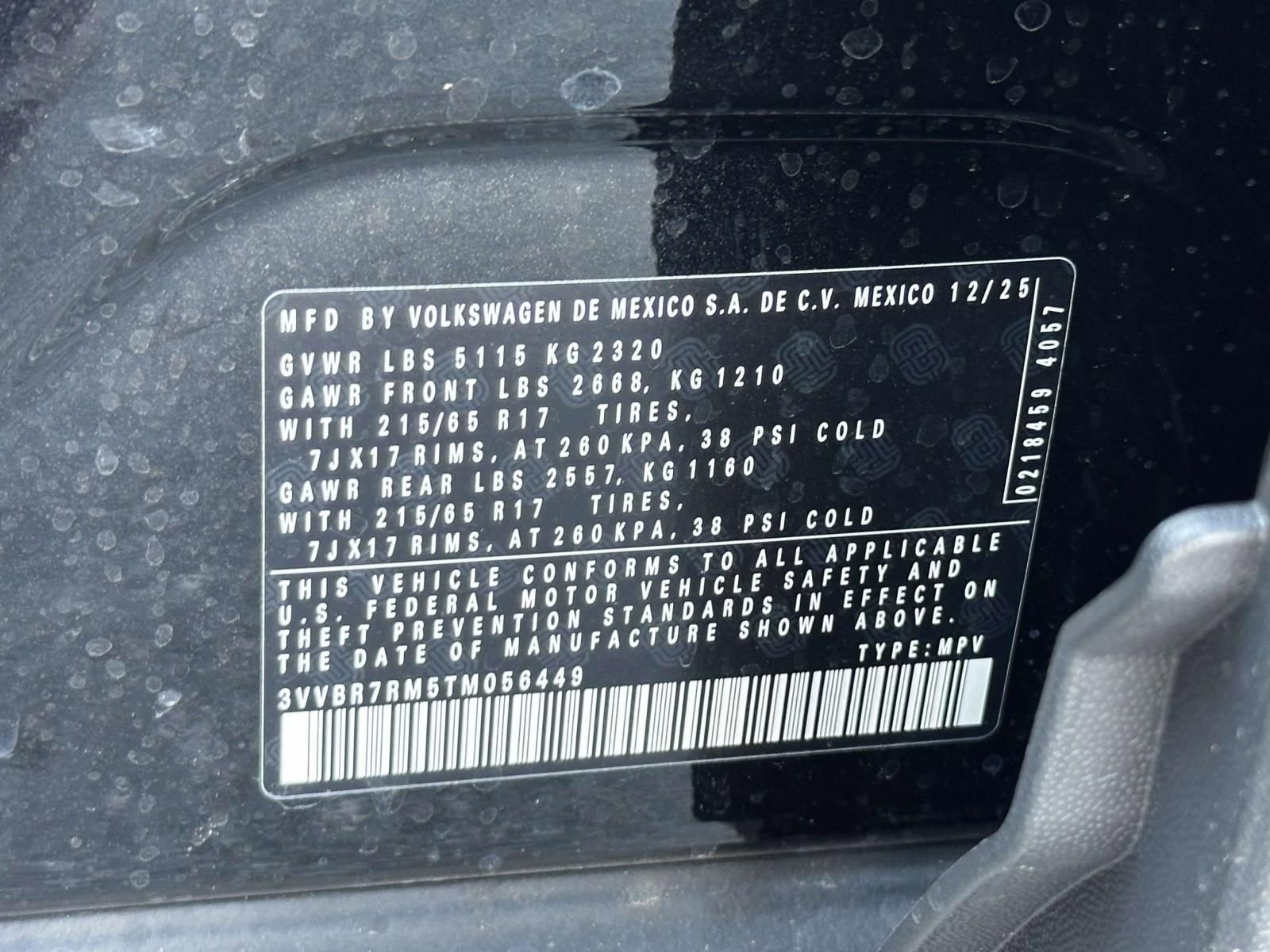 New 2026 Volkswagen Tiguan S image 16