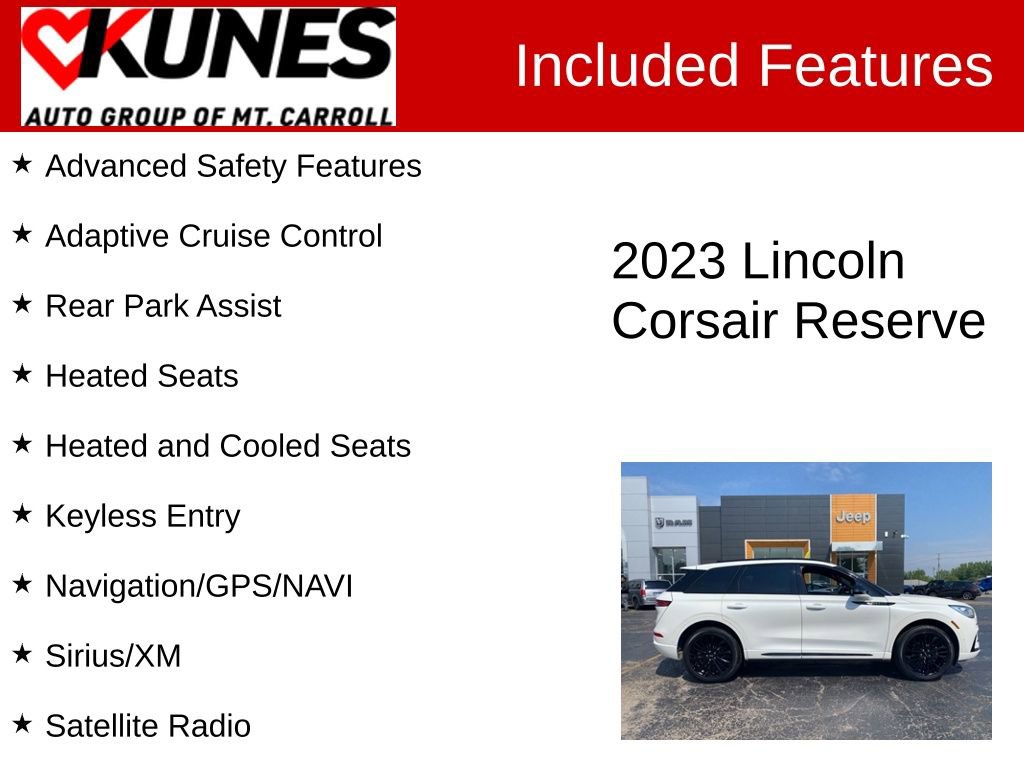 Used 2023 Lincoln Corsair Reserve w/ Equipment Group 202A image 3