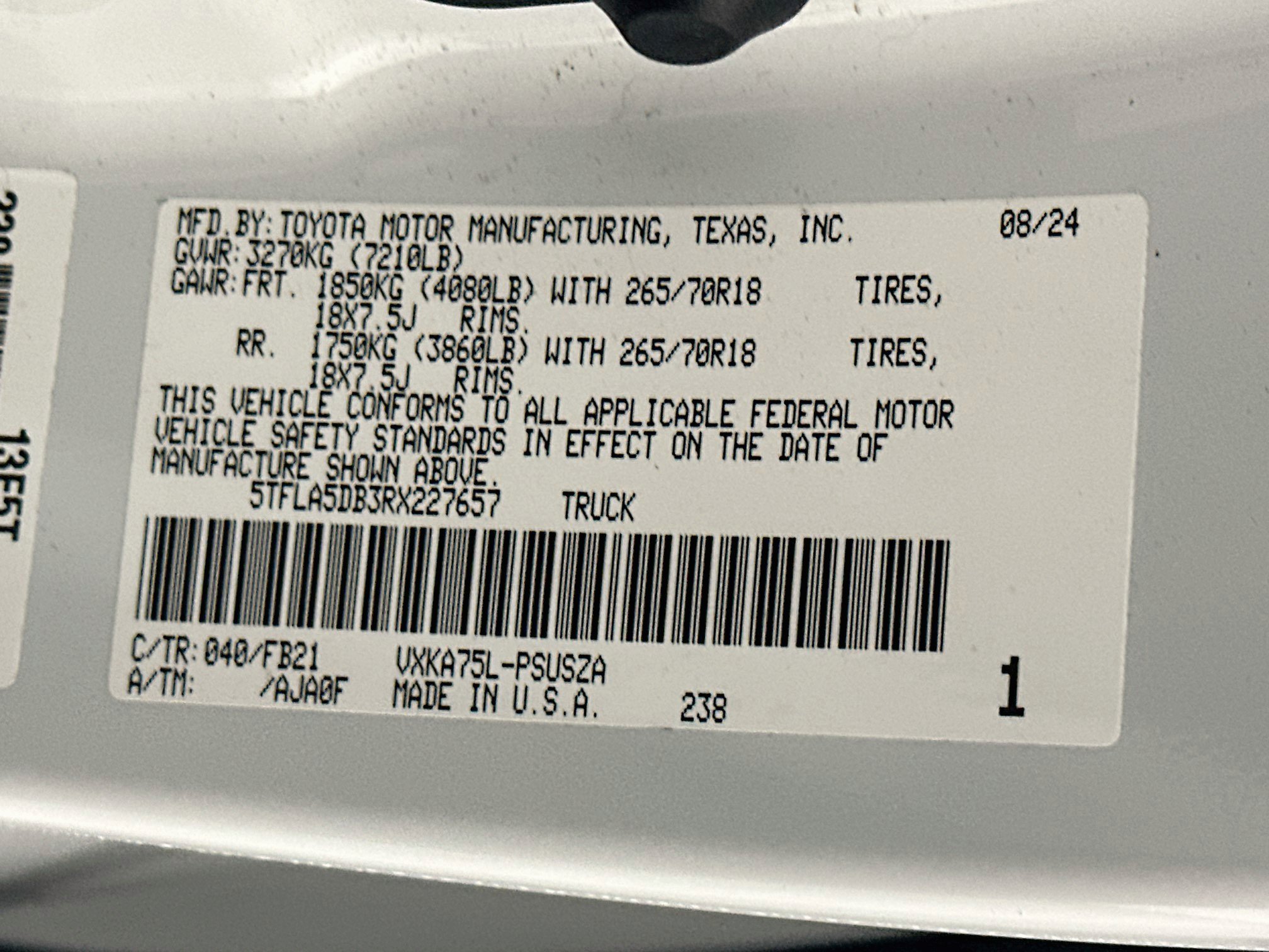 Used 2024 Toyota Tundra SR5 w/ TRD Off-Road Package AWD/4WD image 12