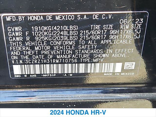 Certified 2024 Honda HR-V LX image 27