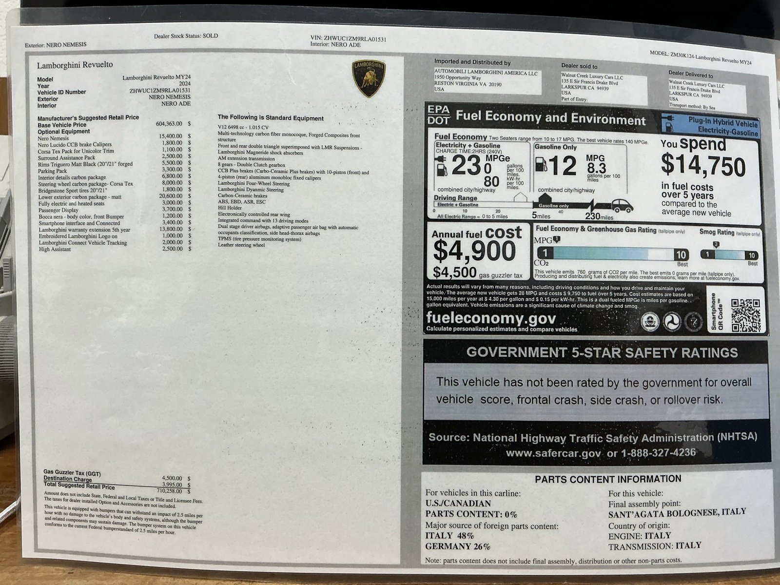 Used 2024 Lamborghini Revuelto image 3