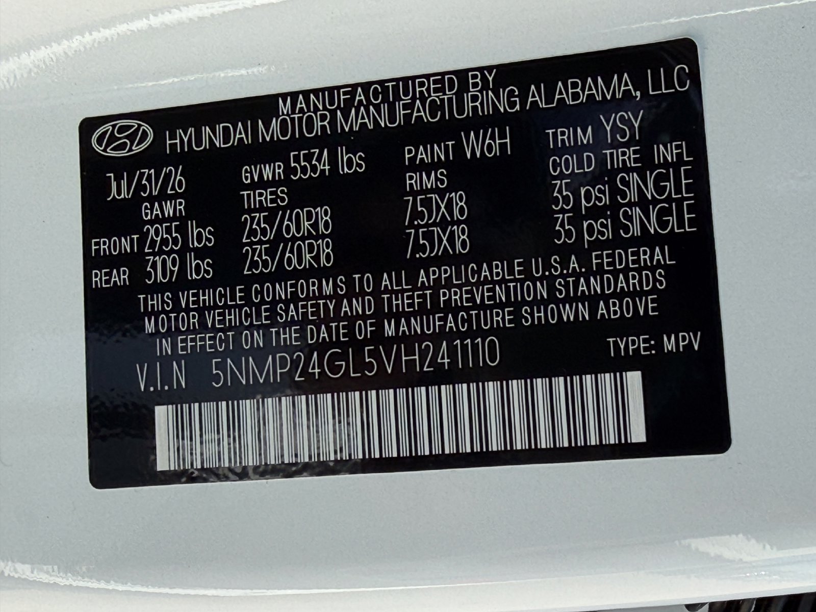 New 2027 Hyundai Santa Fe SEL FWD image 25