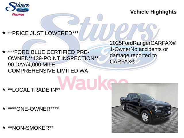 Certified 2025 Ford Ranger XL w/ Trailer Tow Package AWD/4WD image 9