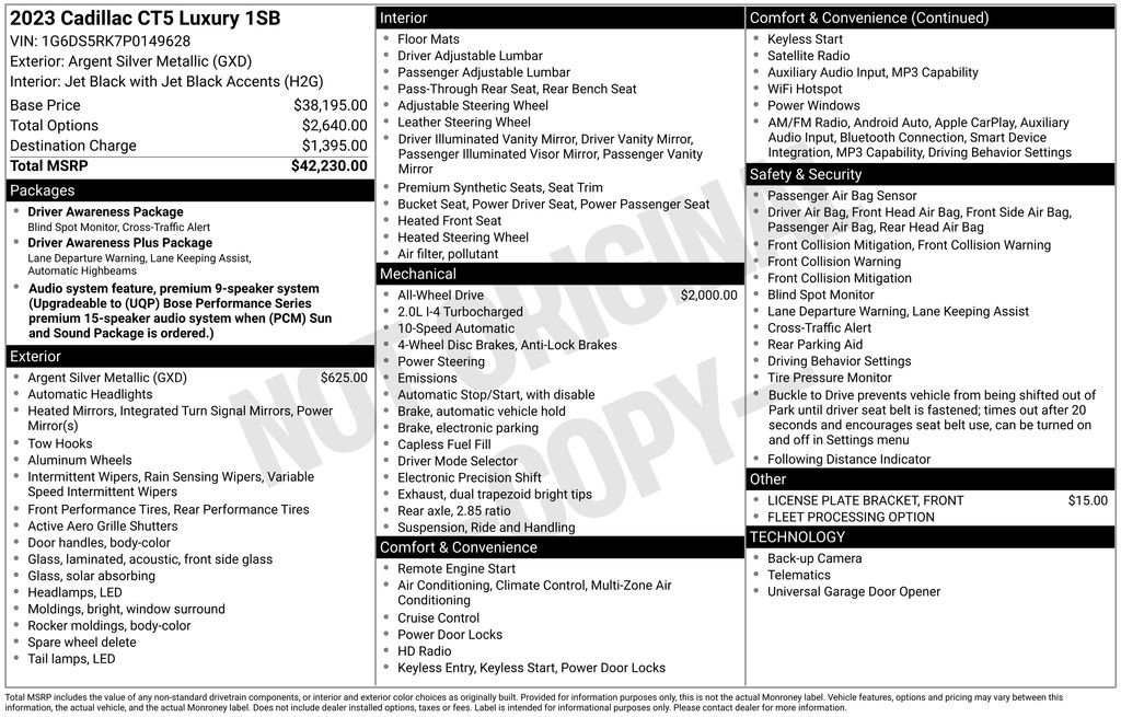 Used 2023 Cadillac CT5 Luxury image 17