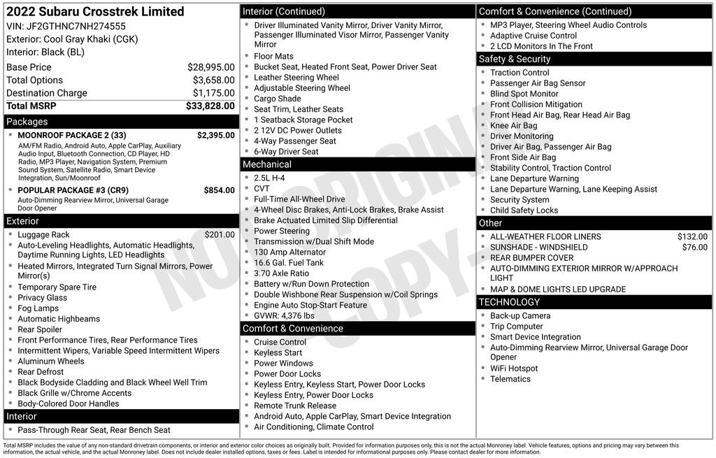 Used 2022 Subaru Crosstrek 2.5i Limited w/ Moonroof Package 2 image 3