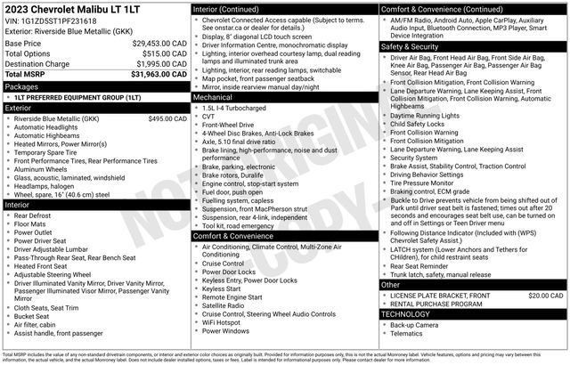 Certified 2023 Chevrolet Malibu LT FWD image 6