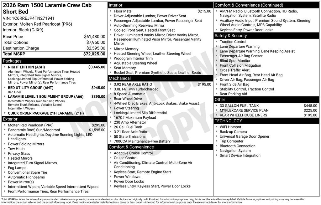 New 2026 RAM 1500 Laramie w/ Night Edition RWD image 7