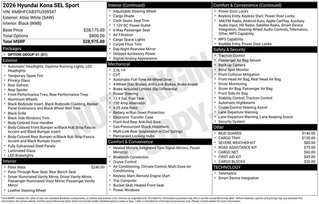 New 2026 Hyundai Kona SEL Sport image 24