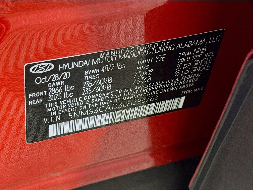 Used 2020 Hyundai Santa Fe SEL w/ Convenience Package image 35