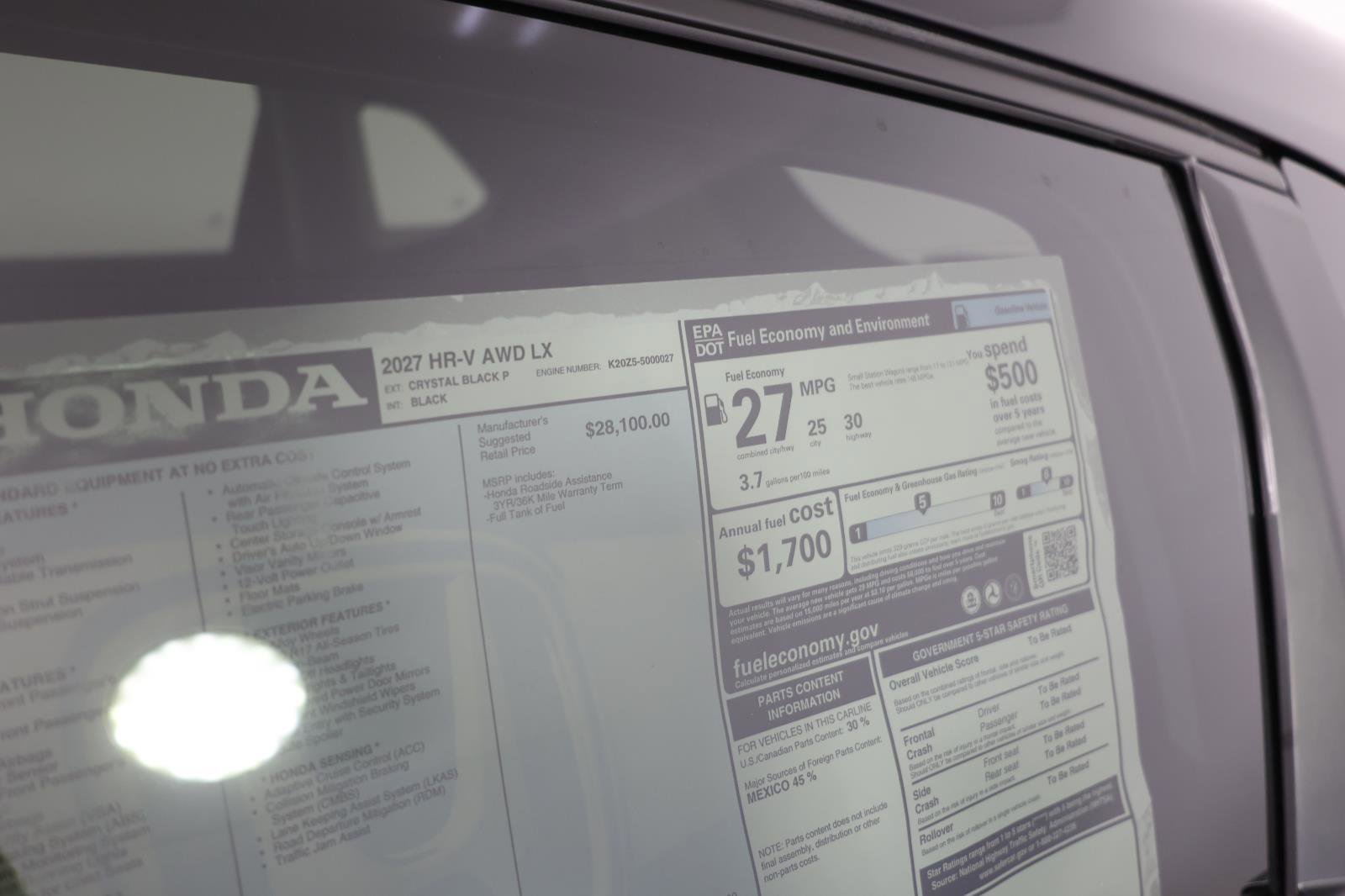 New 2027 Honda HR-V LX image 26