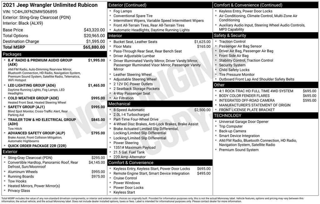 Used 2021 Jeep Wrangler Unlimited Rubicon image 44